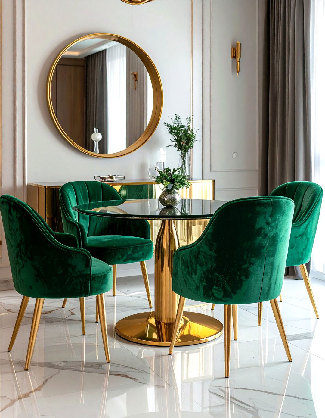 Velvet Dining Chairs - 30 transformed dining room ideas