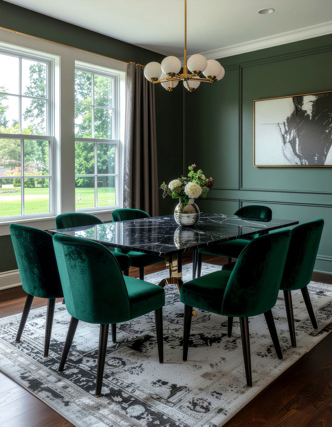 Velvet Dining Chairs For Luxury - 30 new build dining room ideas