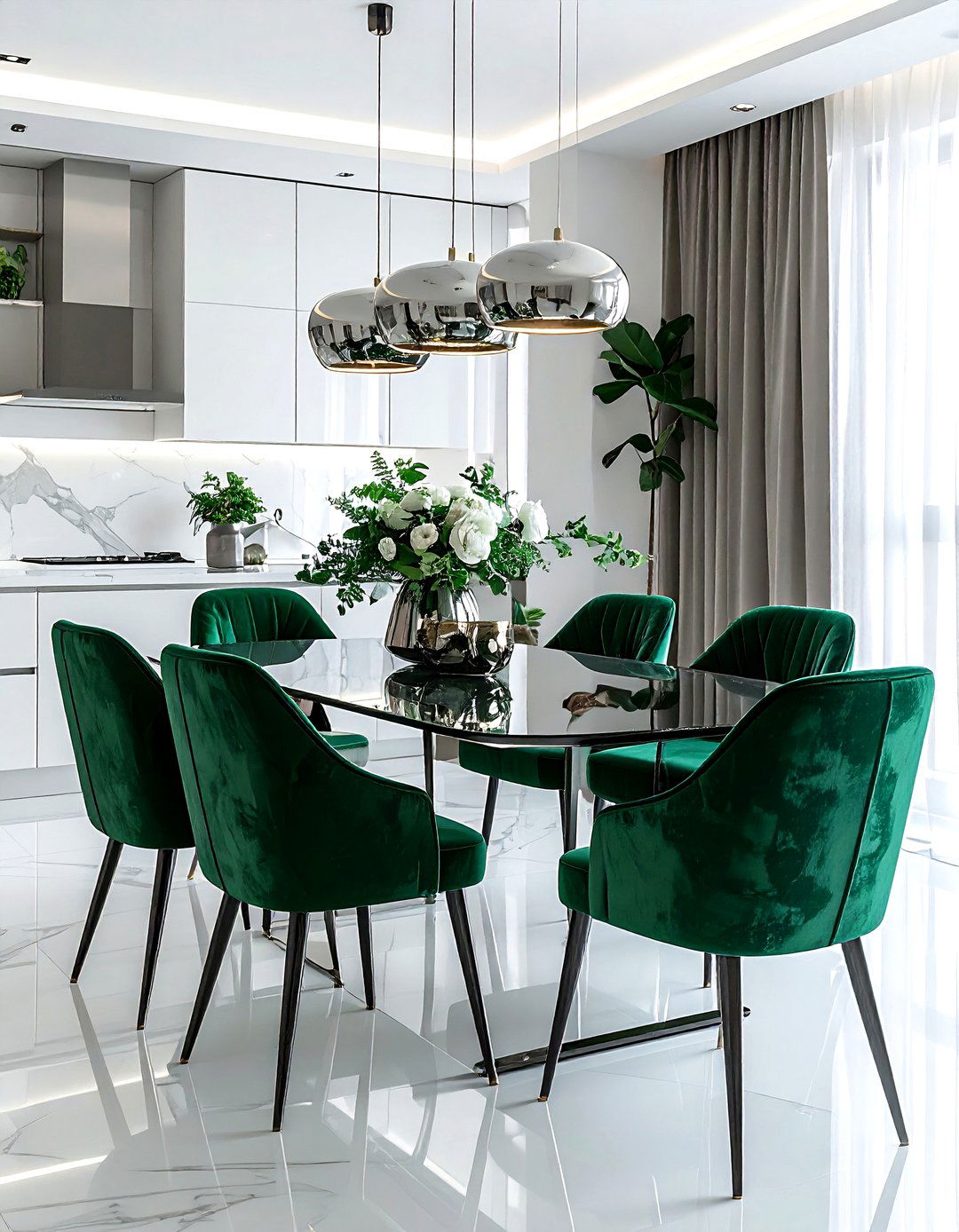 Velvet Dining Room - 30 professional dining room ideas