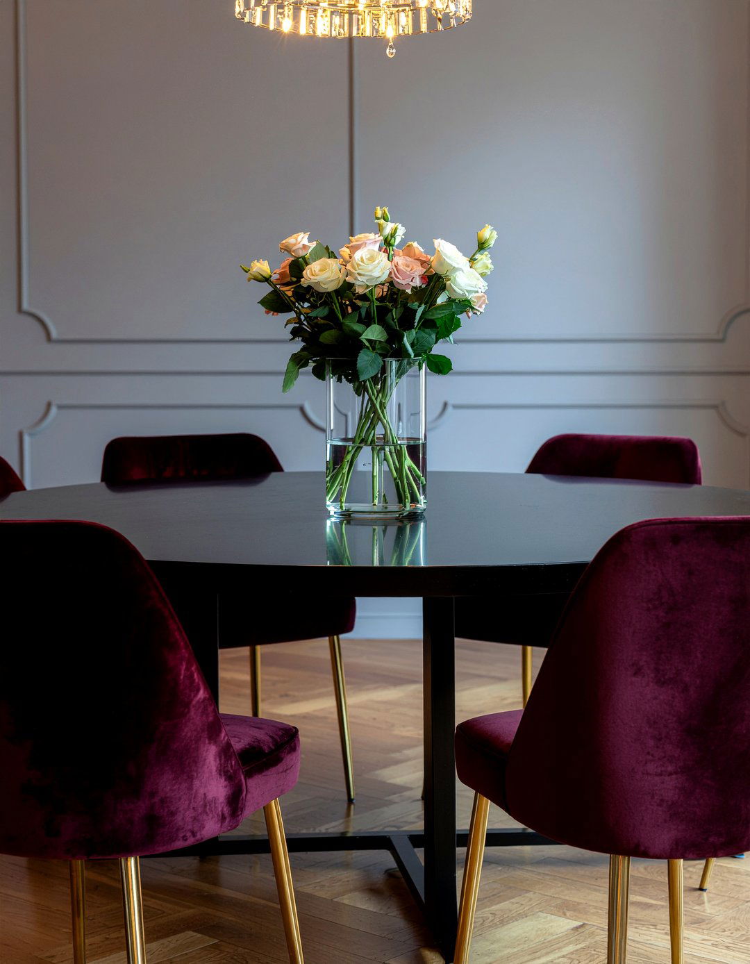 Velvet Dining Room Furniture - 30 dining room visual interest ideas