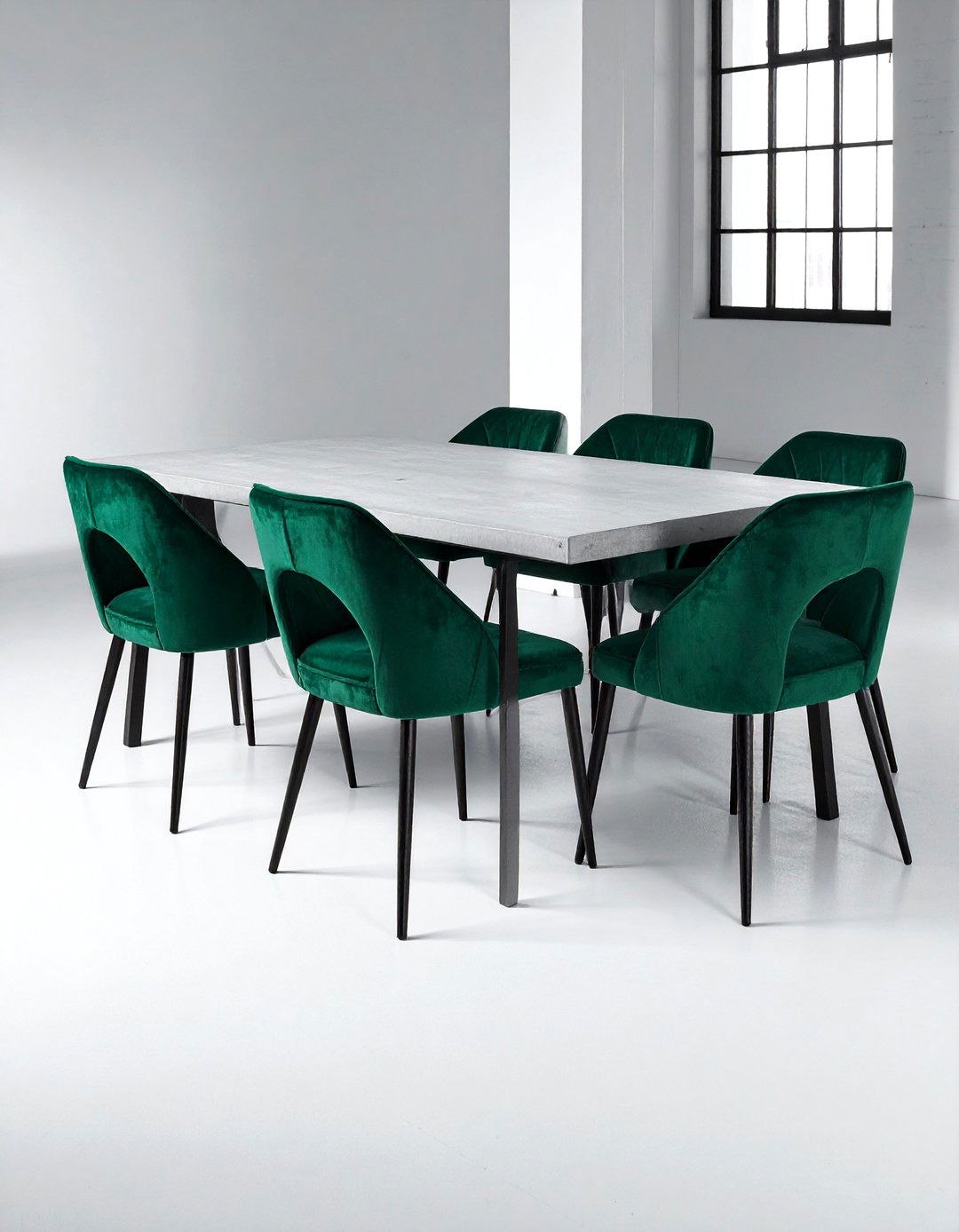 Velvet Industrial Dining Chair - 30 warehouse dining room ideas