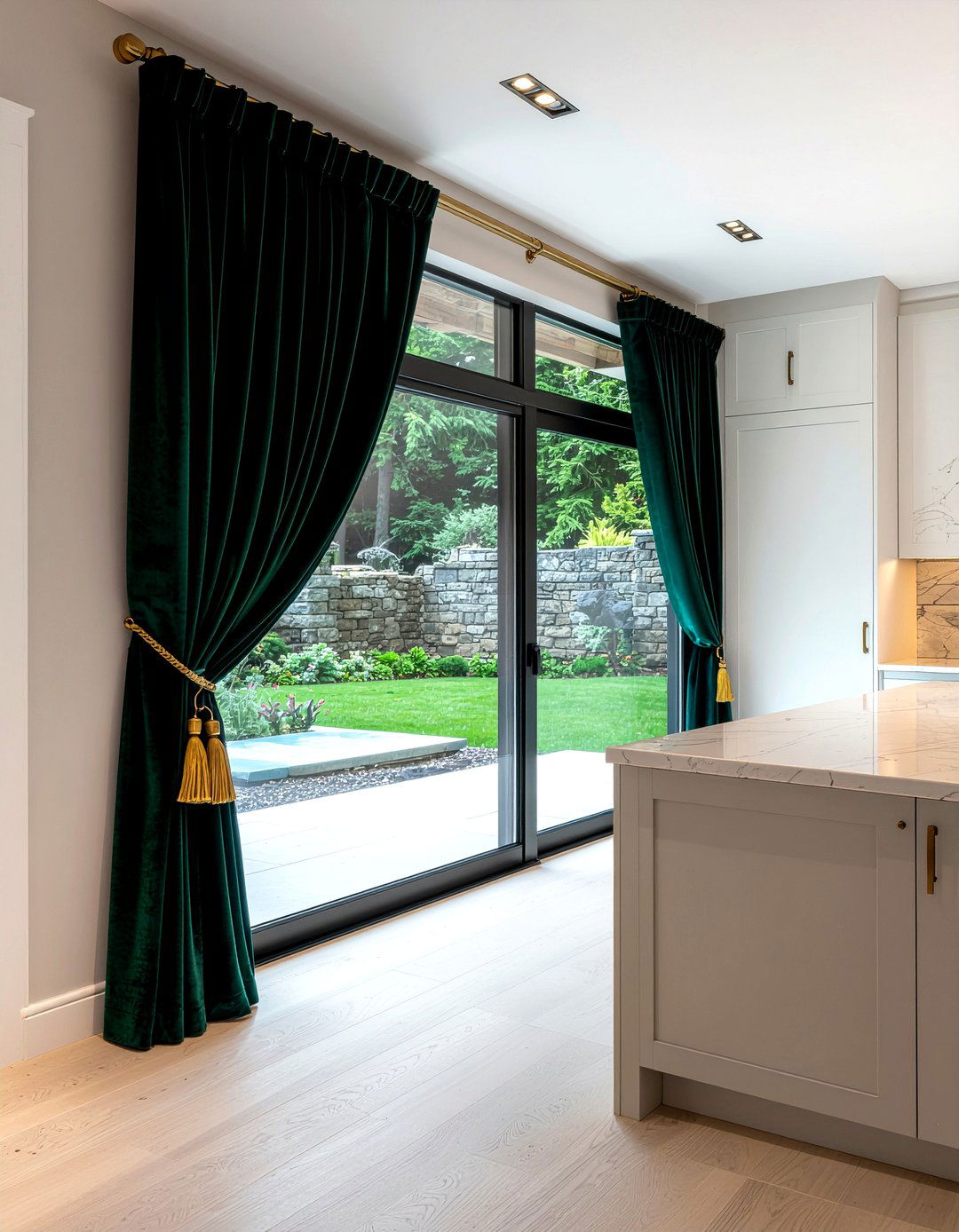 Velvet Kitchen Drapes - 30 kitchen curtain ideas