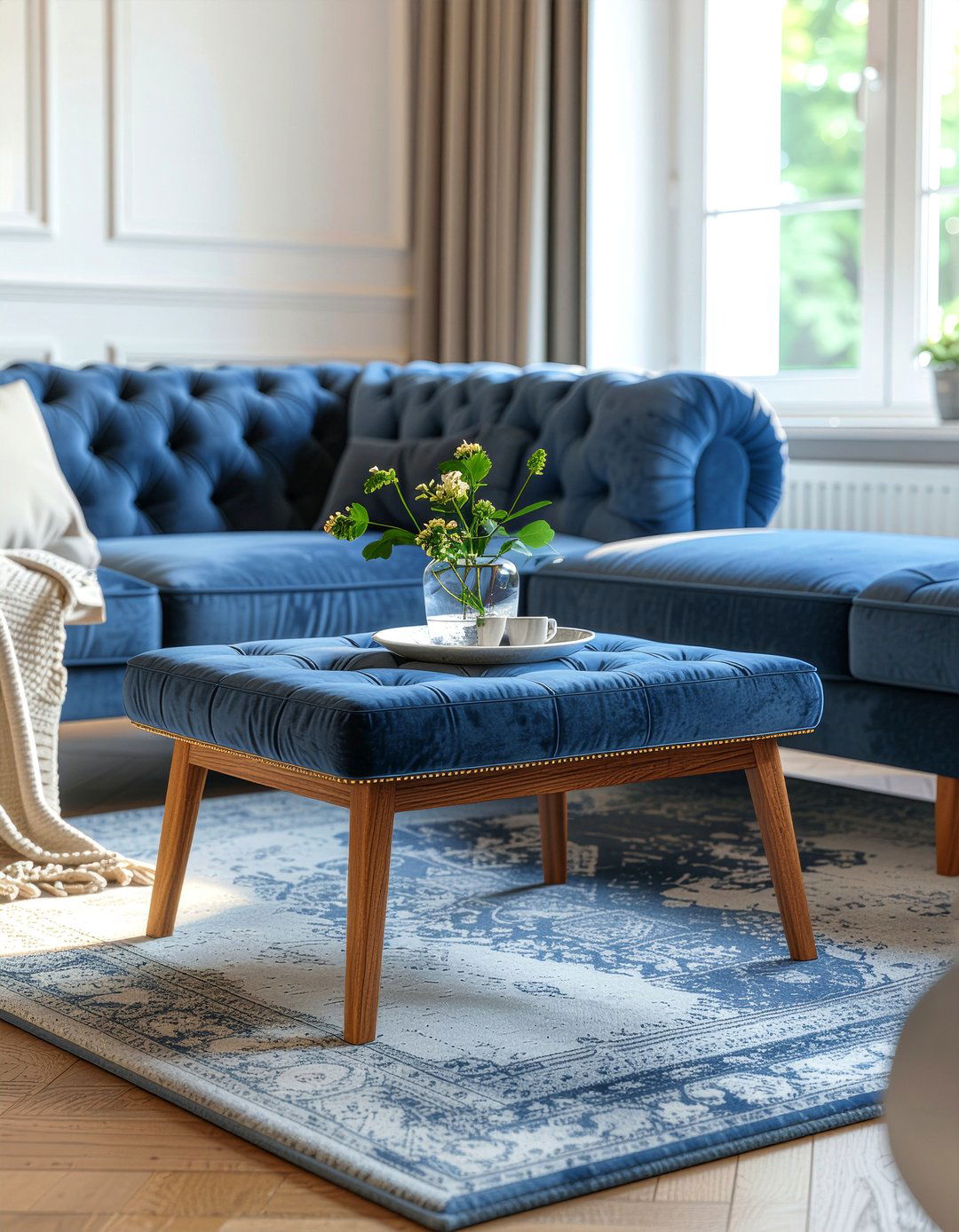 Velvet Nesting Coffee Table - 30 living room nesting coffee tables