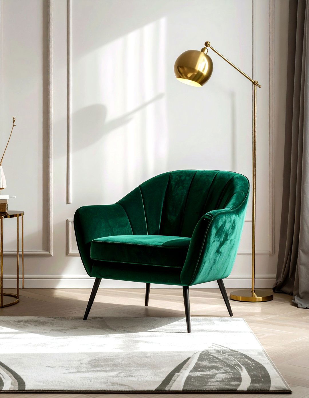 Velvet Occasional Chair - 30 secondhand bedroom ideas