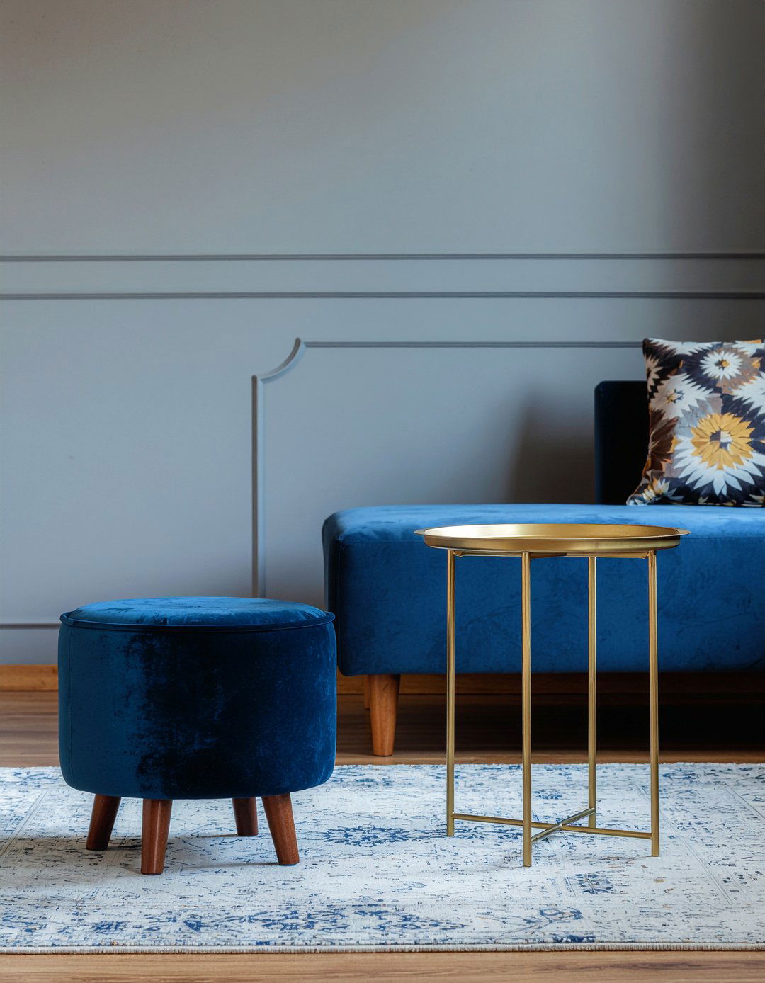 Velvet Ottoman Nesting Tables - 30 living room nesting tables