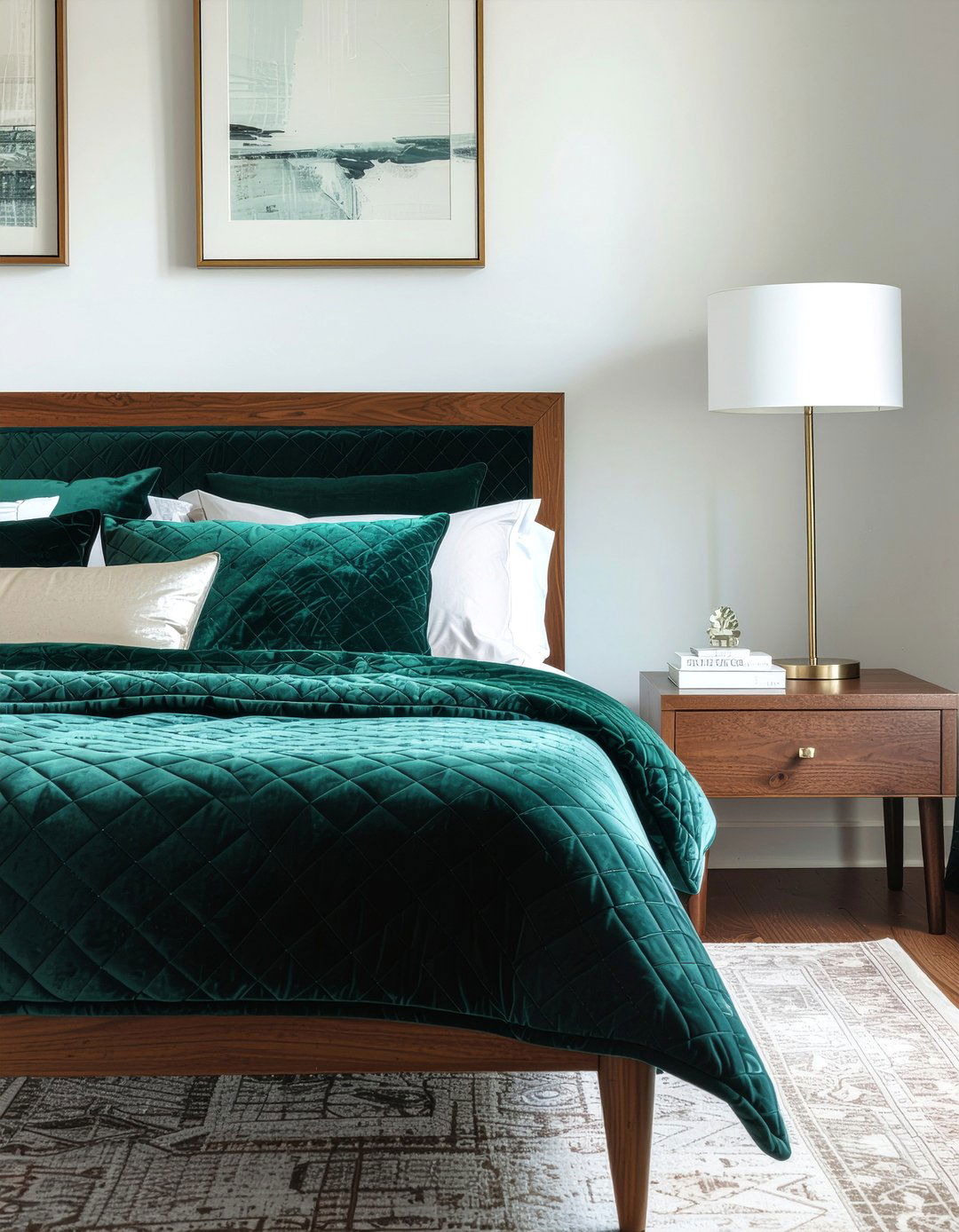 Velvet Quilted Bedding - 30 quilted bedroom ideas