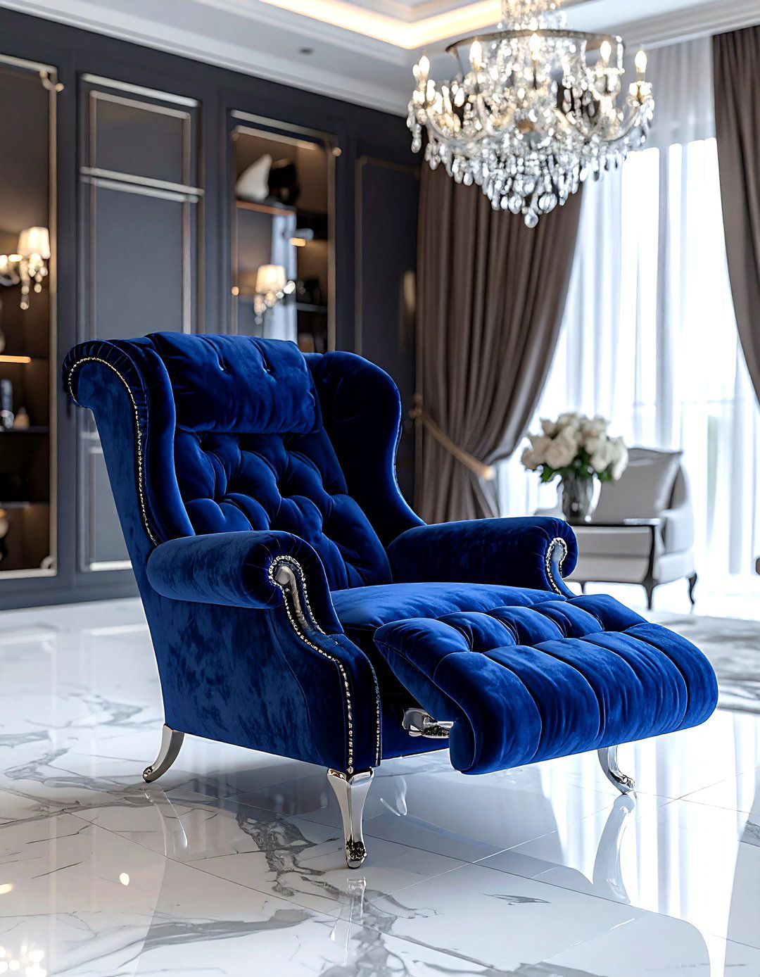 Velvet Reclining Chair - 30 living room recliners