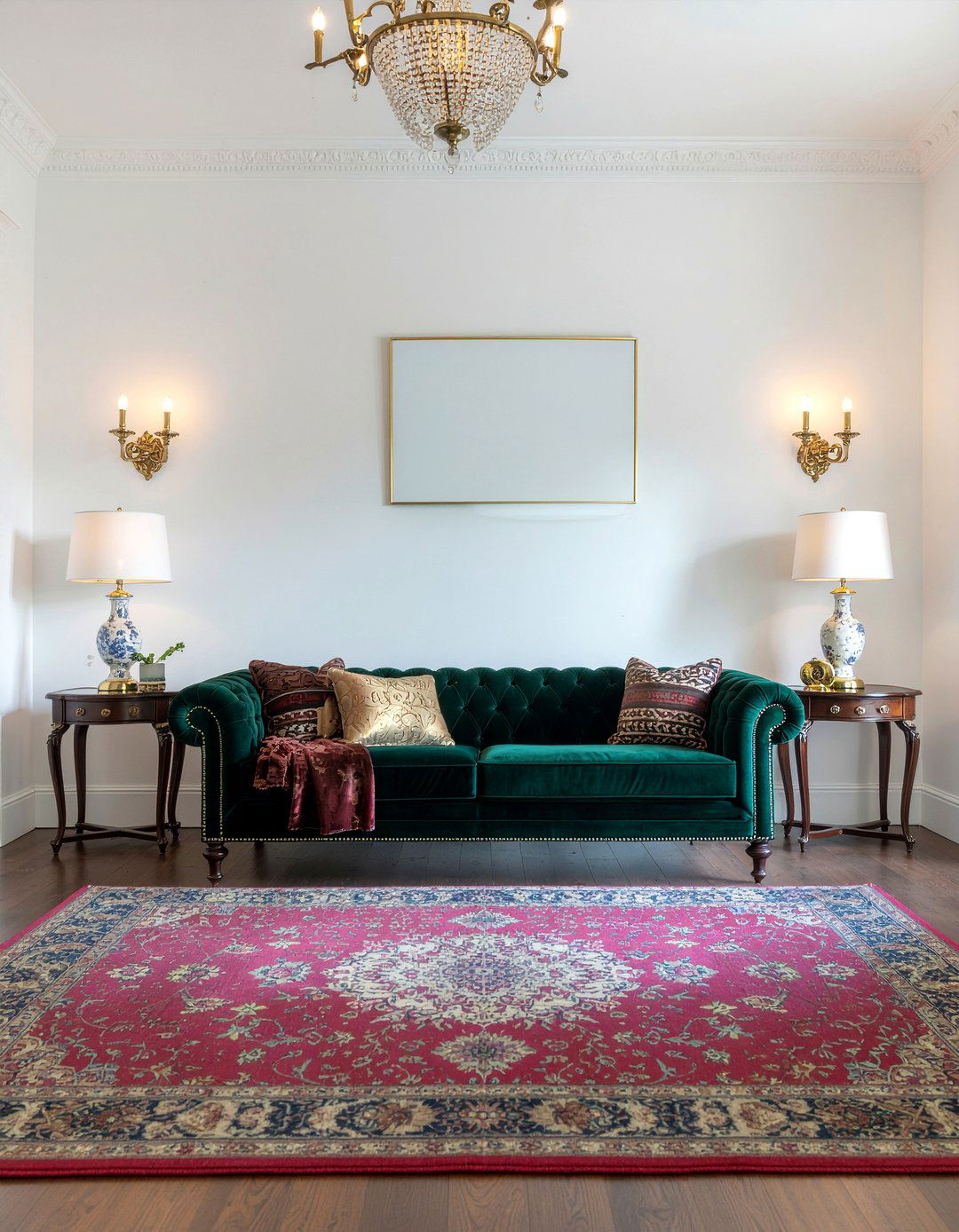 Velvet Rolled Arm Sofa - 30 living room Colonial furniture ideas