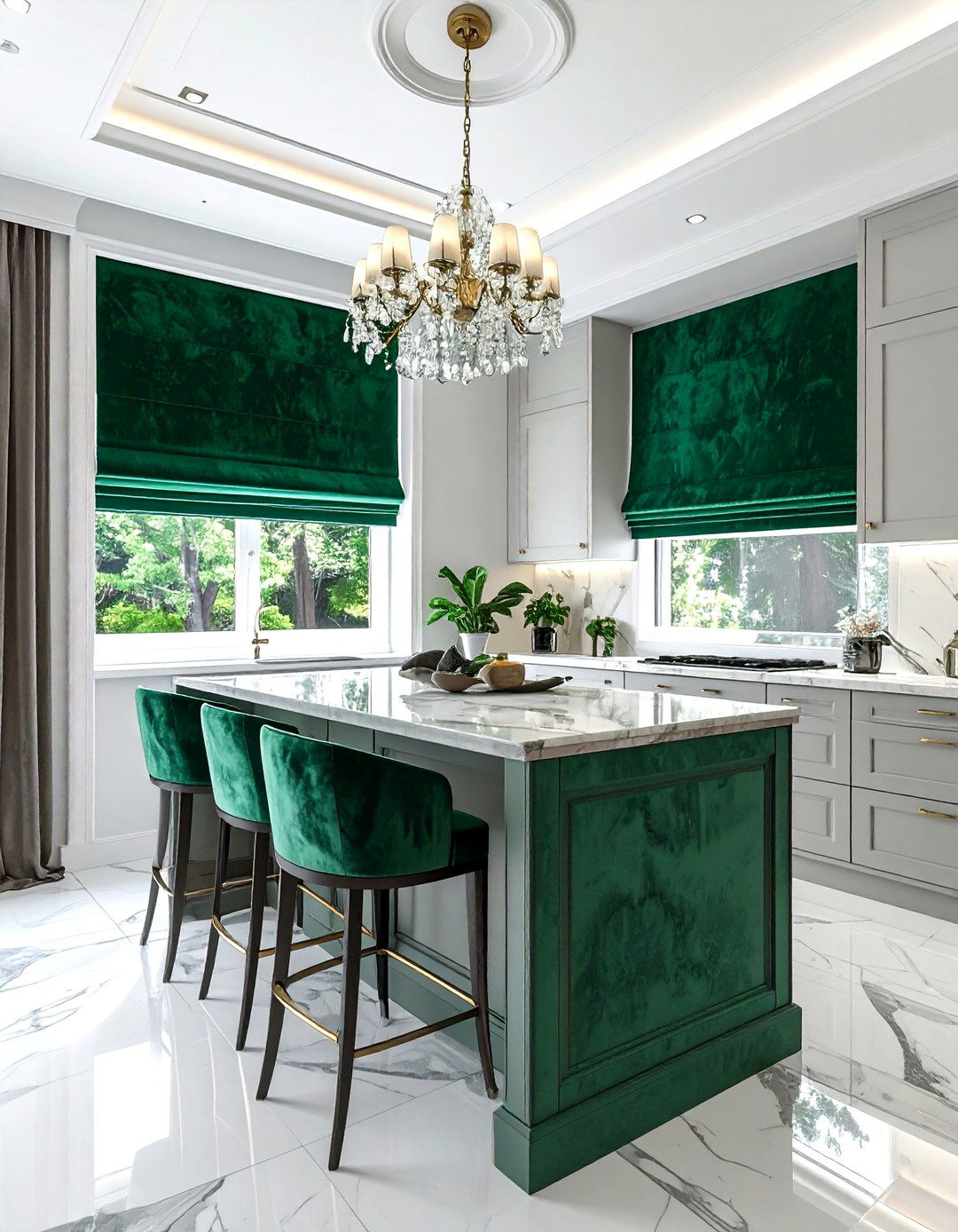 Velvet Roman Shade - 30 kitchen roman shade ideas