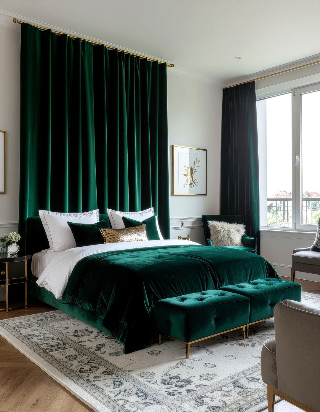 Velvet Room Curtain - 30 bedroom partition ideas