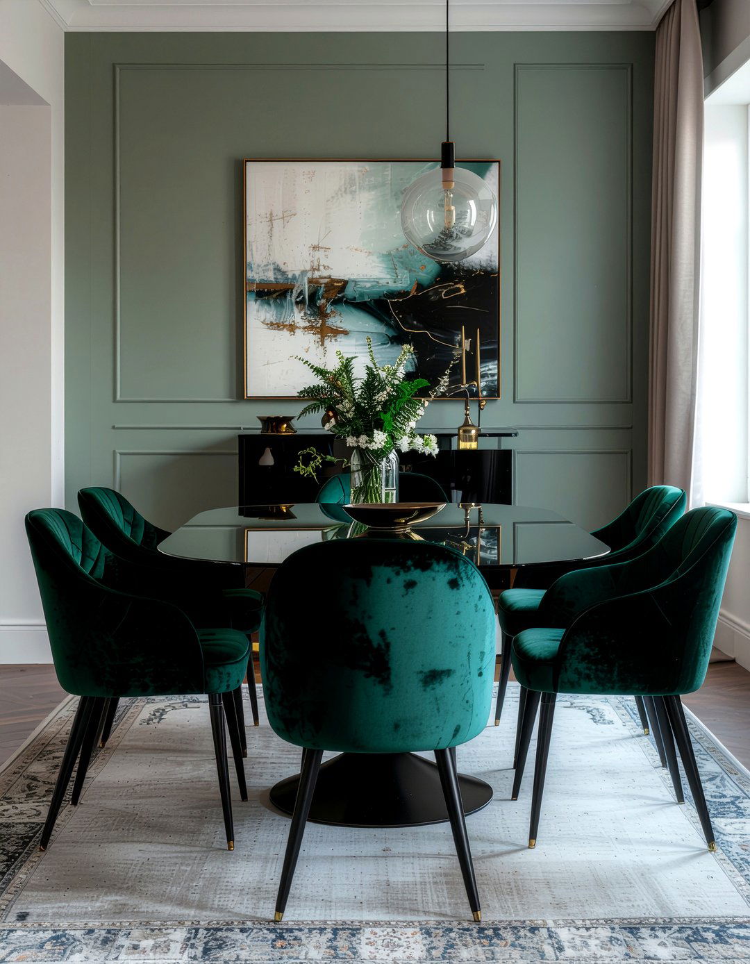Velvet Seating - 30 dedicated dining room ideas