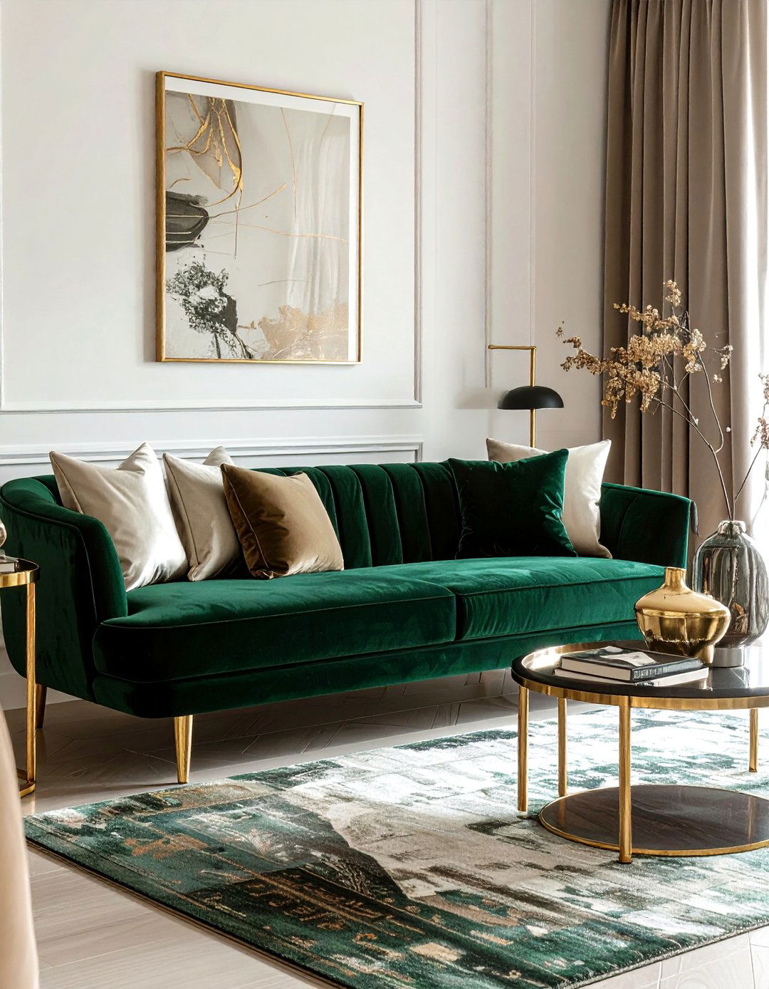 Velvet Sofa - 30 sophisticated decor ideas