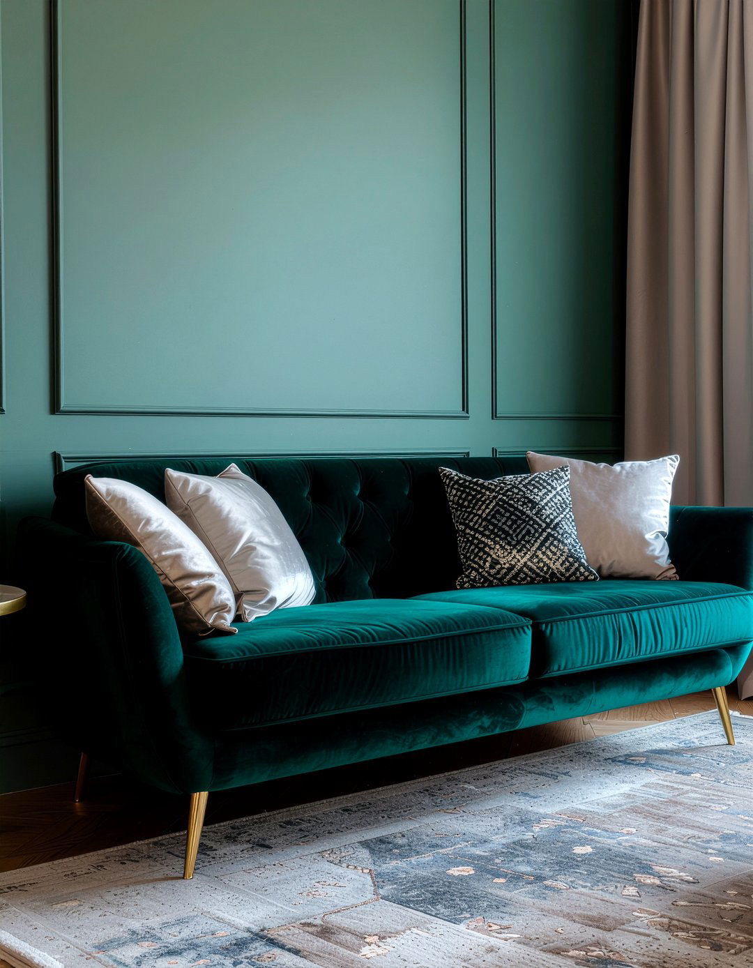 Velvet Sofa - 30 elegant decor ideas