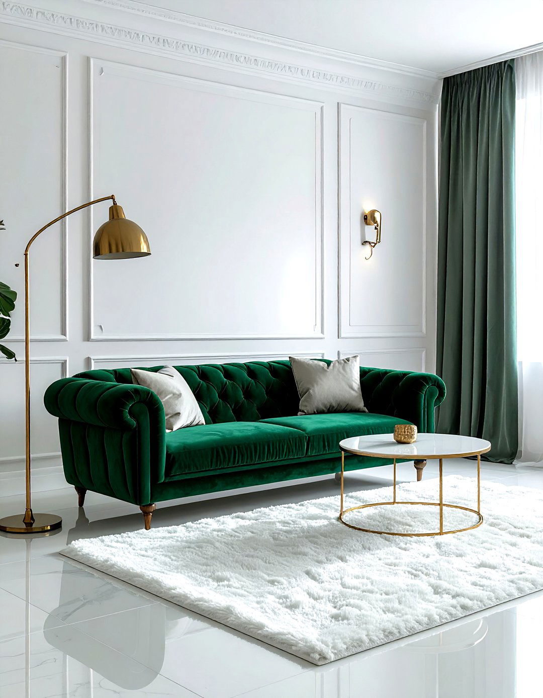 Velvet Sofa - 30 living room luxury furniture ideas