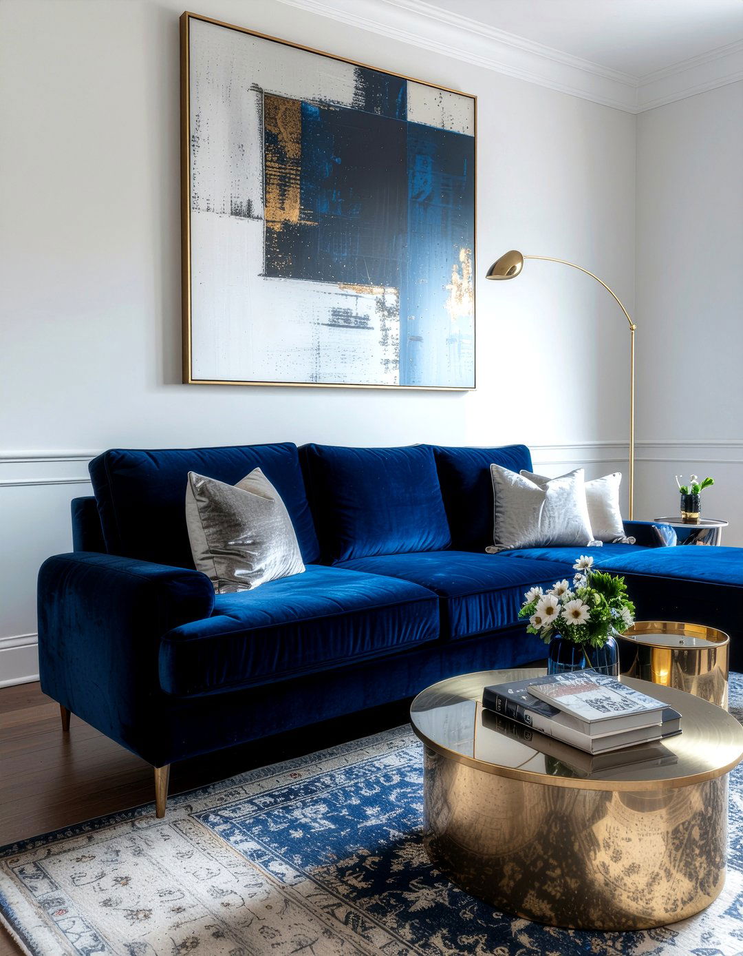 Velvet Sofa Living Room - 30 luxe living room ideas