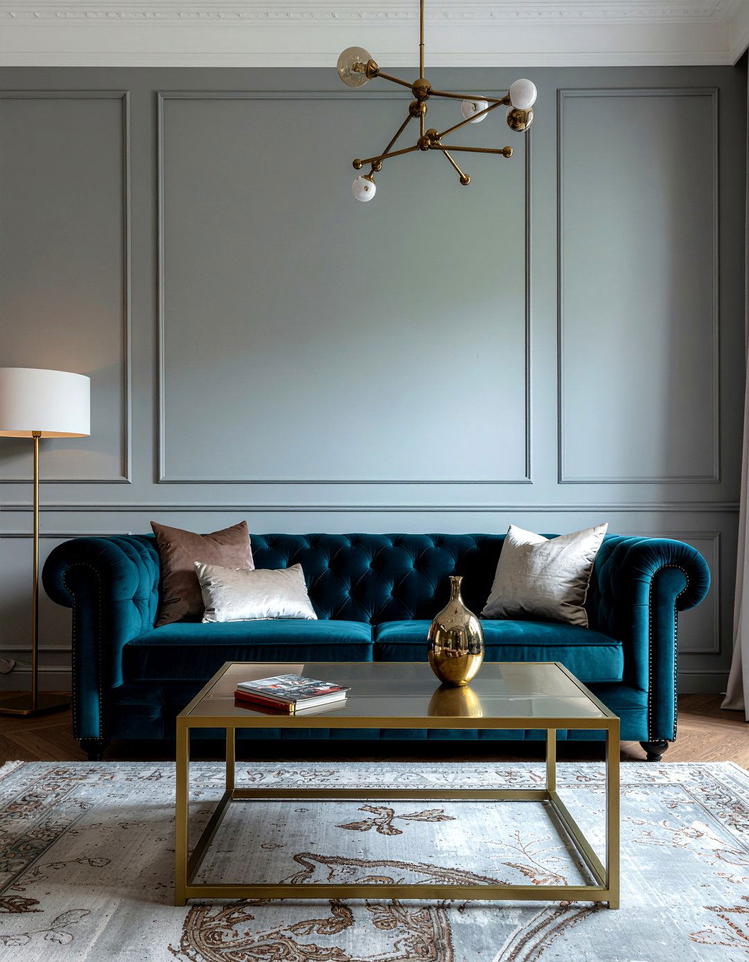 Velvet Sofa Living Room - 30 period home living room ideas