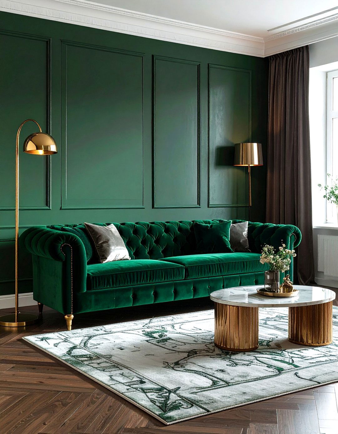 Velvet Sofa Living Room - 30 stylist decor ideas