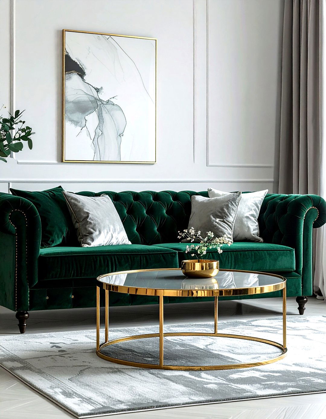 Velvet Sofa Living Room - 30 designer decor ideas