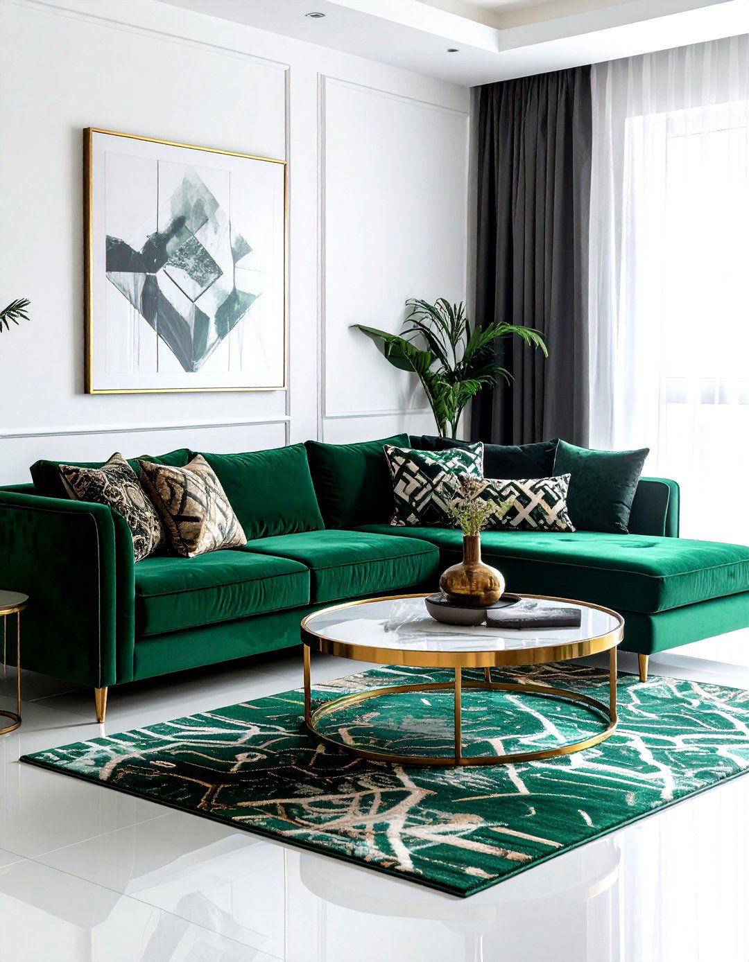 Velvet Sofa Living - 30 bohemian home decor ideas