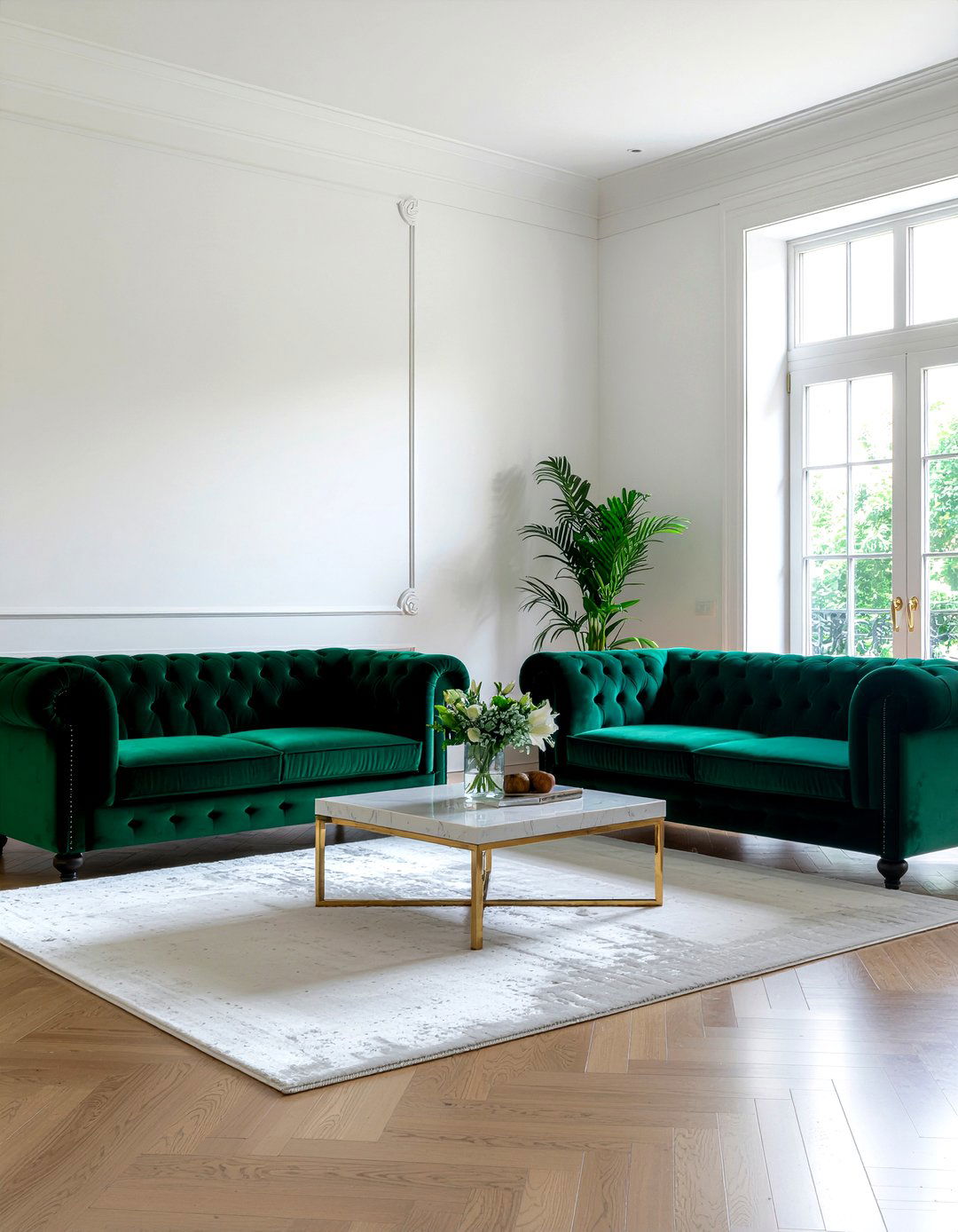 Velvet Sofa Set - 30 large living room ideas