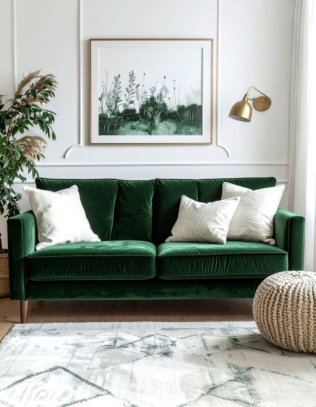 Velvet Sofa Styling - 30 warm decor ideas