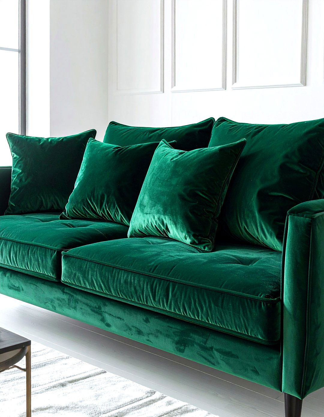 Velvet Sofa Styling - 30 pillow arrangement ideas