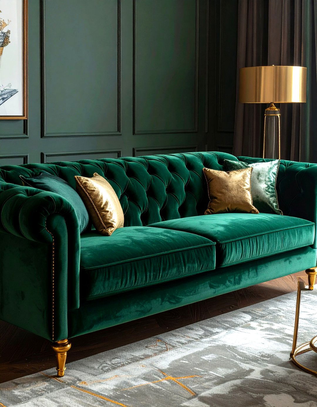 Velvet Sofa Texture - 30 living room photography ideas