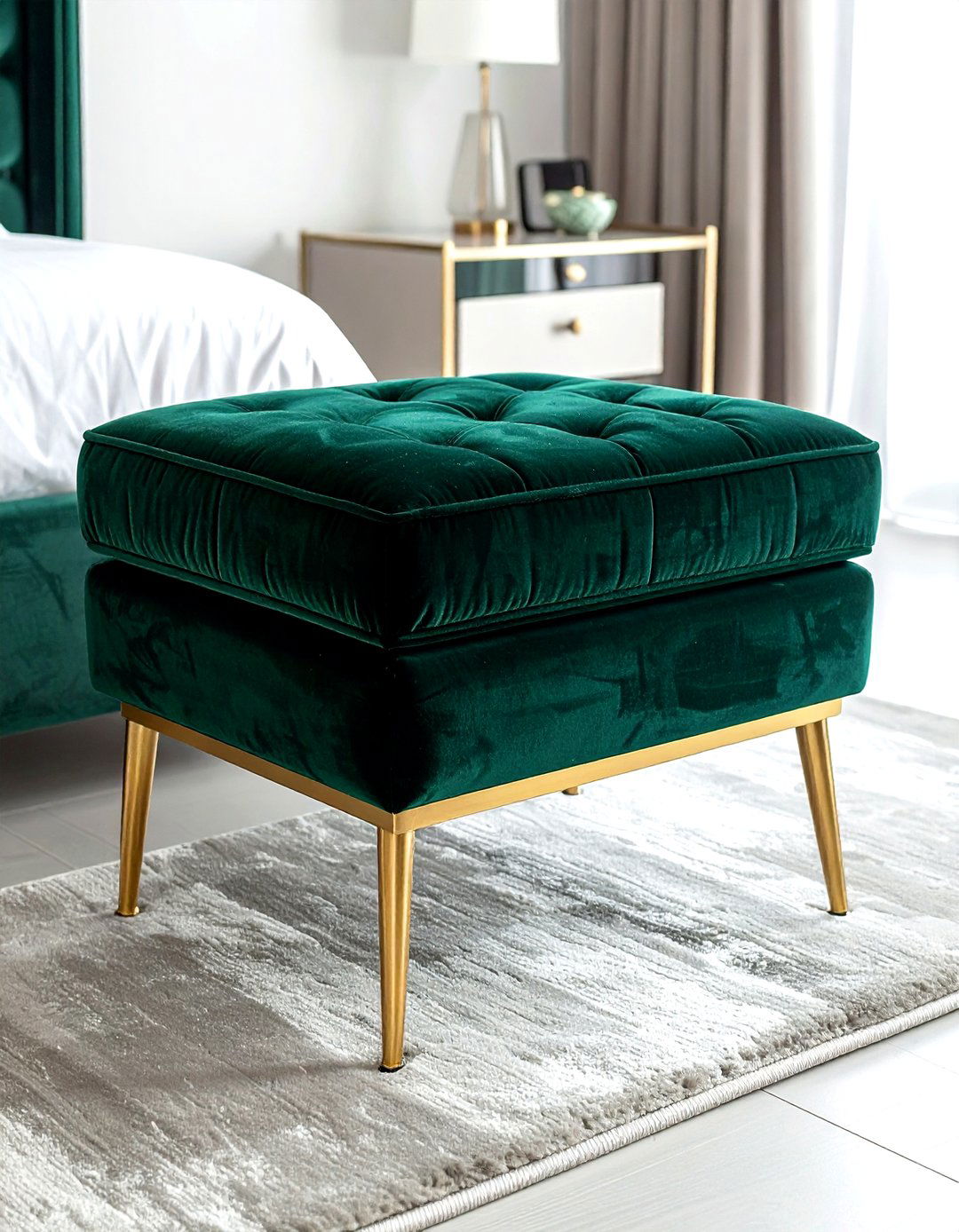 Velvet Storage Ottoman Box - 30 box decor ideas