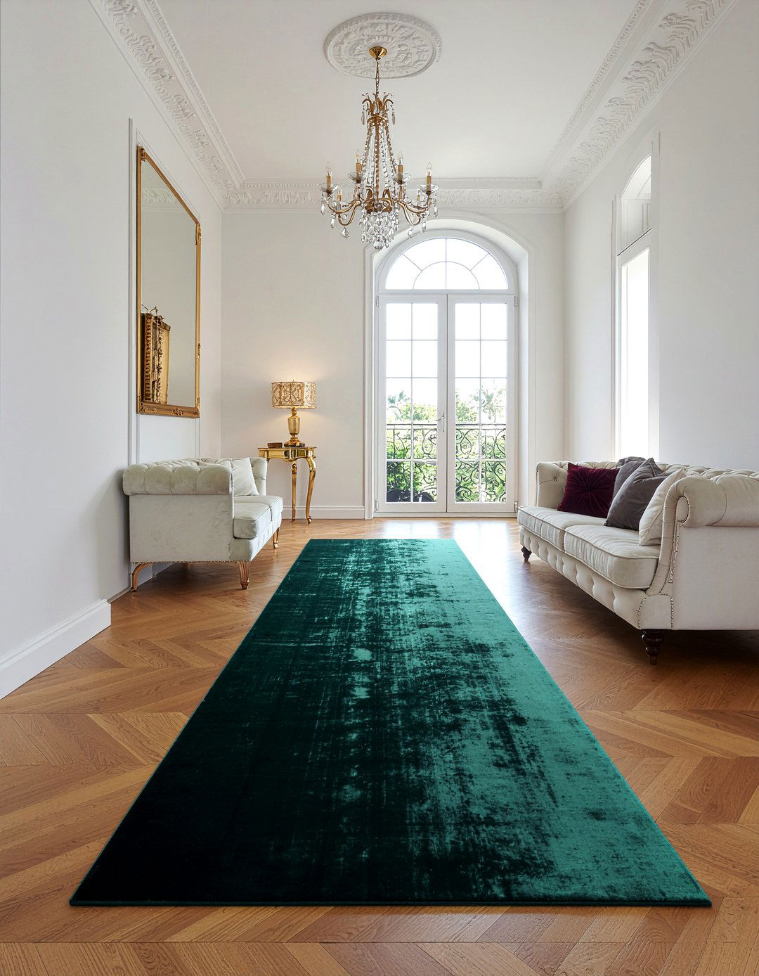 Velvet Texture Runner - 30 living room runner rugs