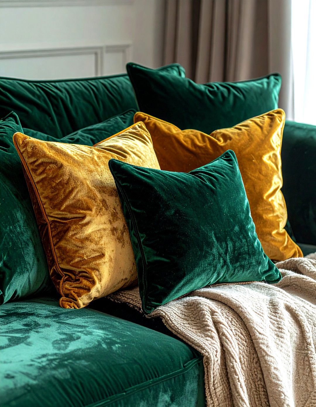 Velvet Throw Pillows - 30 decor makeover ideas