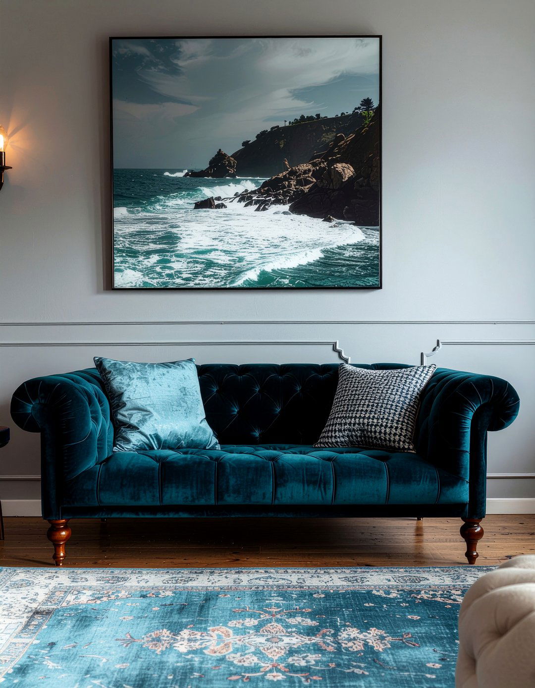 Velvet Tufted Daybed - 30 living room maximalist furniture ideas