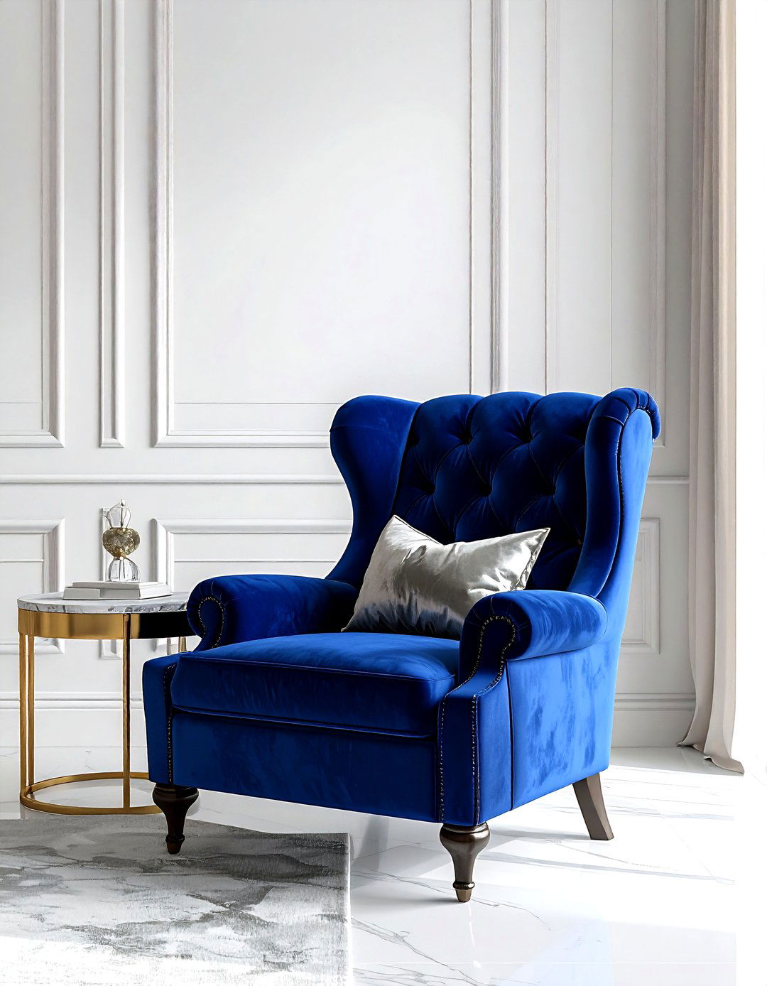 Velvet Tufted Recliner - 30 living room recliner ideas