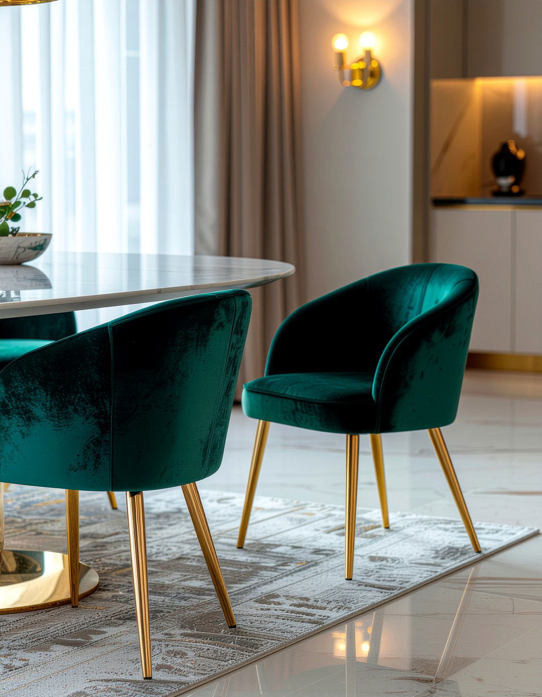 Velvet Upholstered Dining Chair - 30 dining room chair ideas