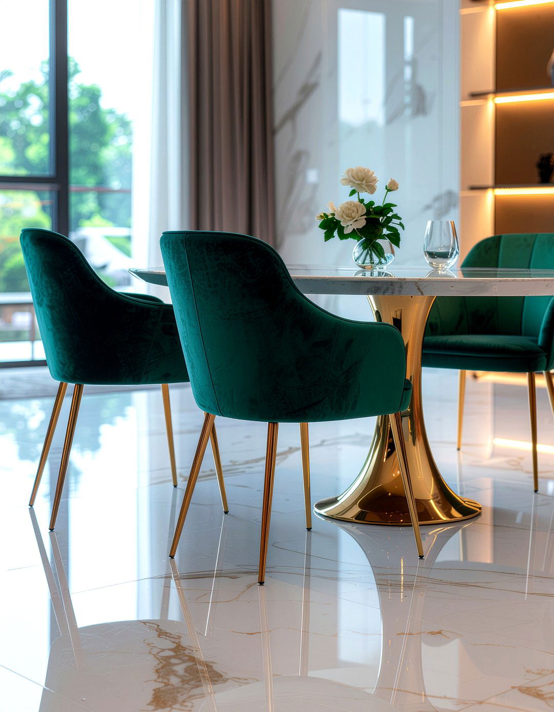 Velvet Upholstered Dining Chairs - 30 dining room checklist ideas