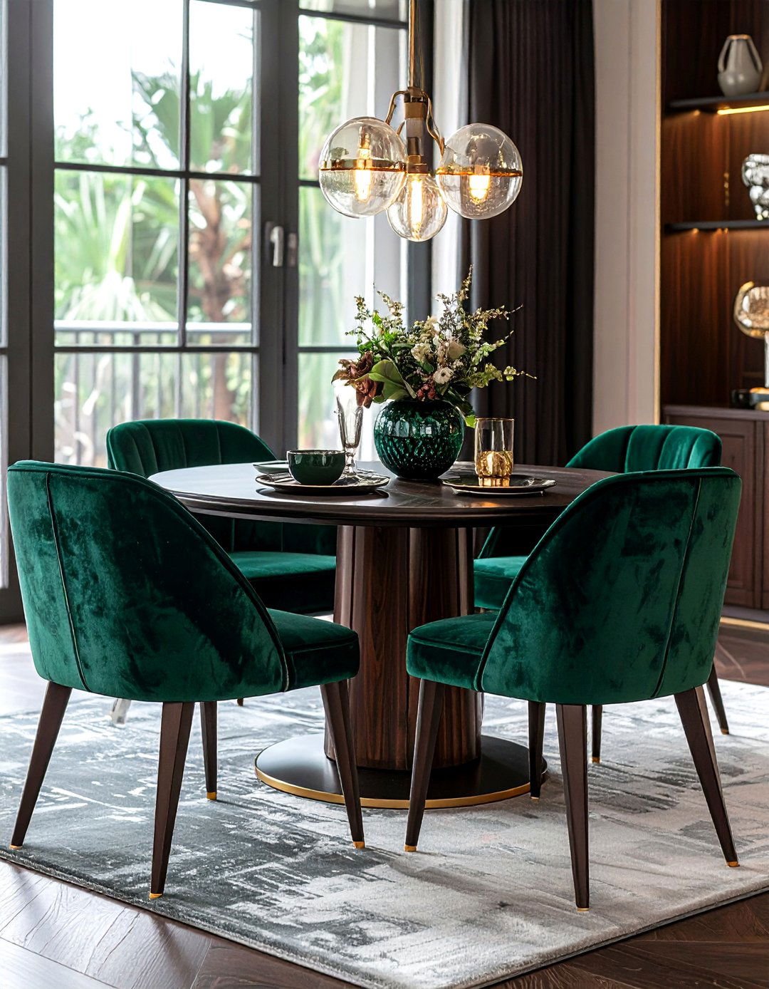 Velvet Upholstered Dining Chairs - 30 dining room furniture ideas