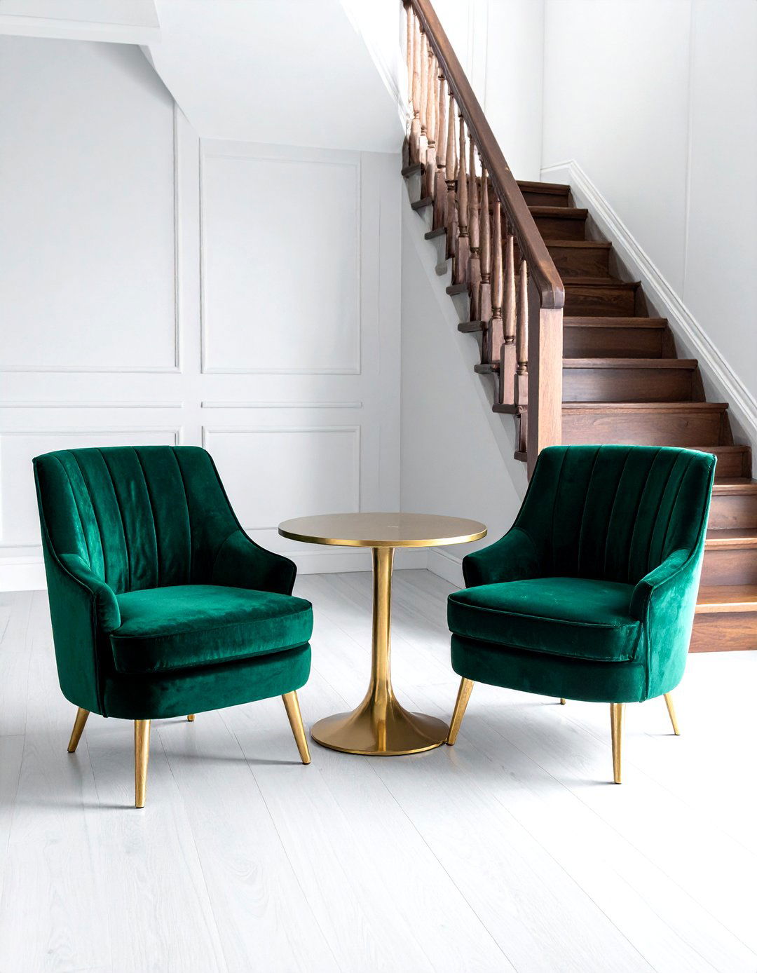 Velvet Upholstered Seating - 30 under stairs dining ideas