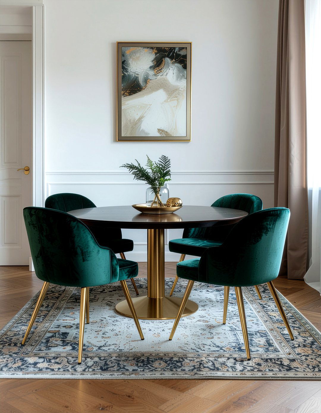 Velvet Upholstery Fabric - 30 rustic modern dining room ideas