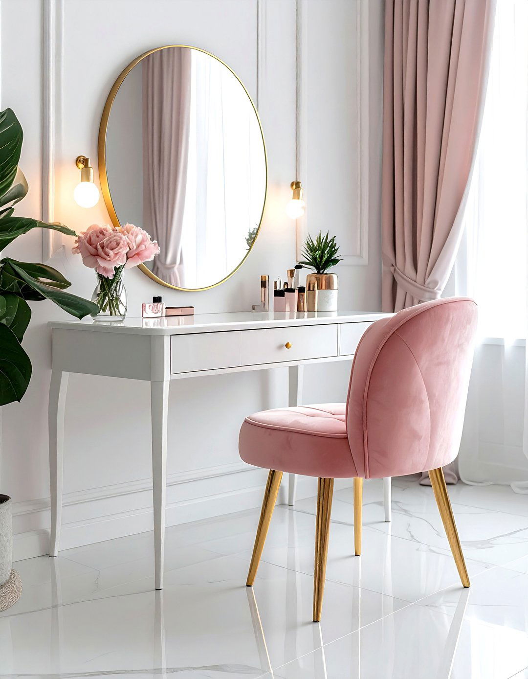 Velvet Vanity Seating - 30 bathroom soft settings