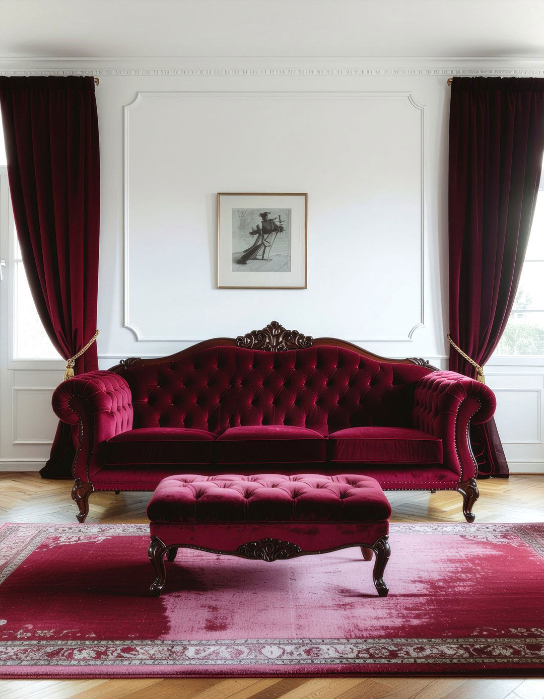 Velvet Victorian living room - 30 Victorian living room ideas