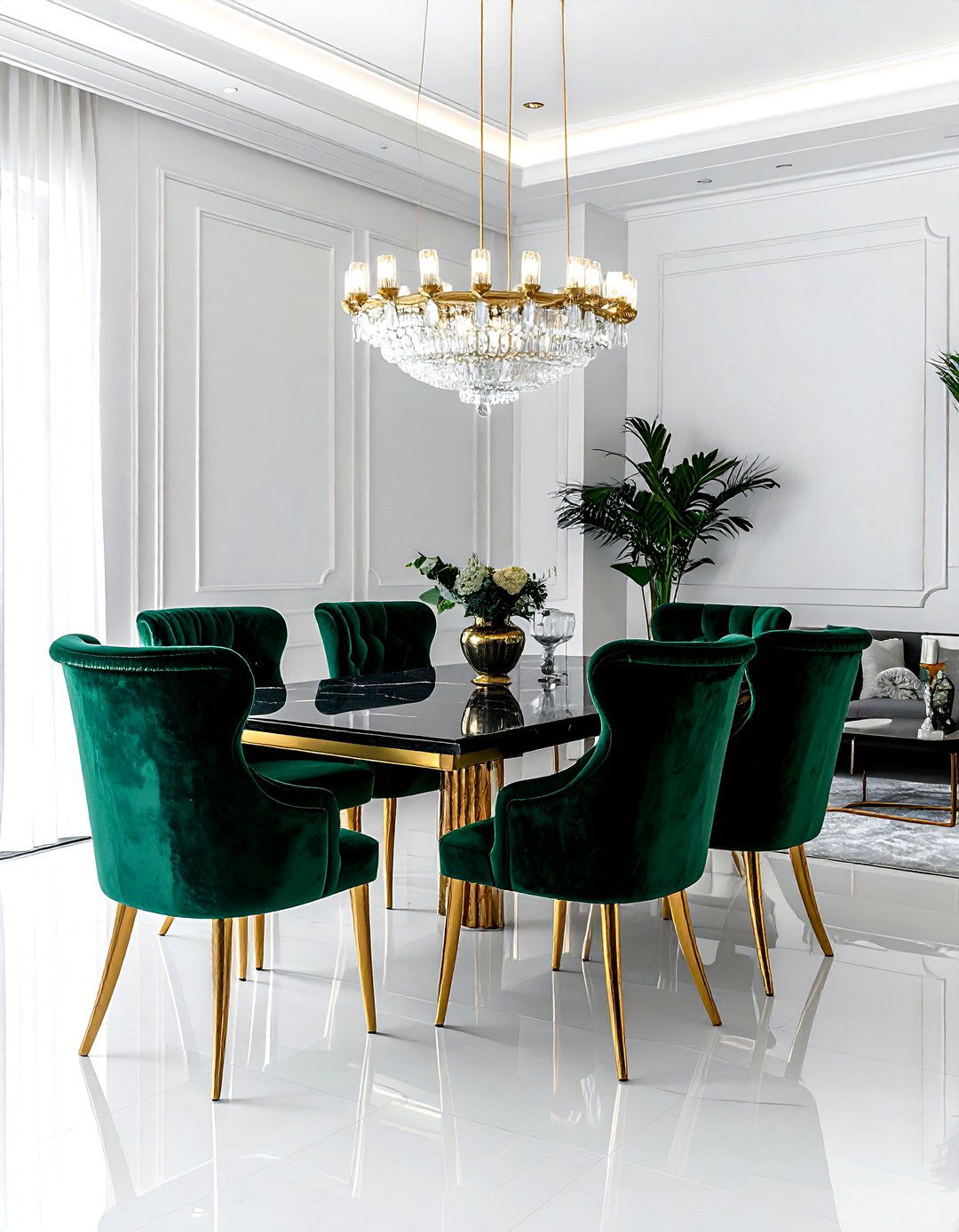 Velvet Wingback Dining Chairs - 30 wingback dining chair ideas