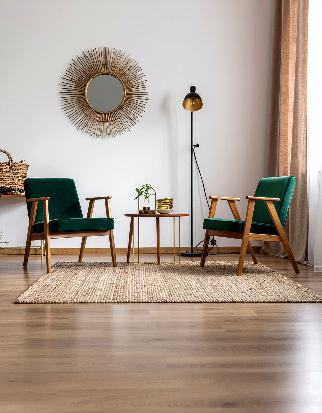 Velvet accent chairs - 30 Mediterranean living room ideas