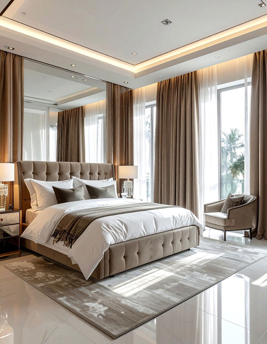 Velvet and linen curtains - 30 linen curtain ideas