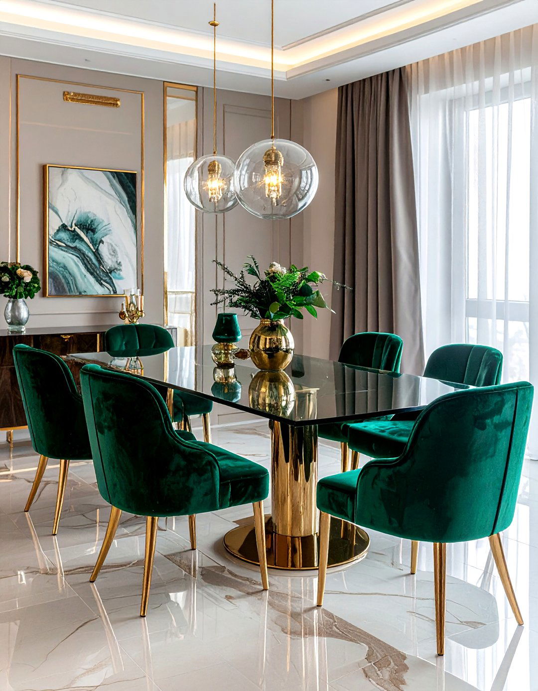 Velvet chair dining room - 30 Savannah dining room ideas