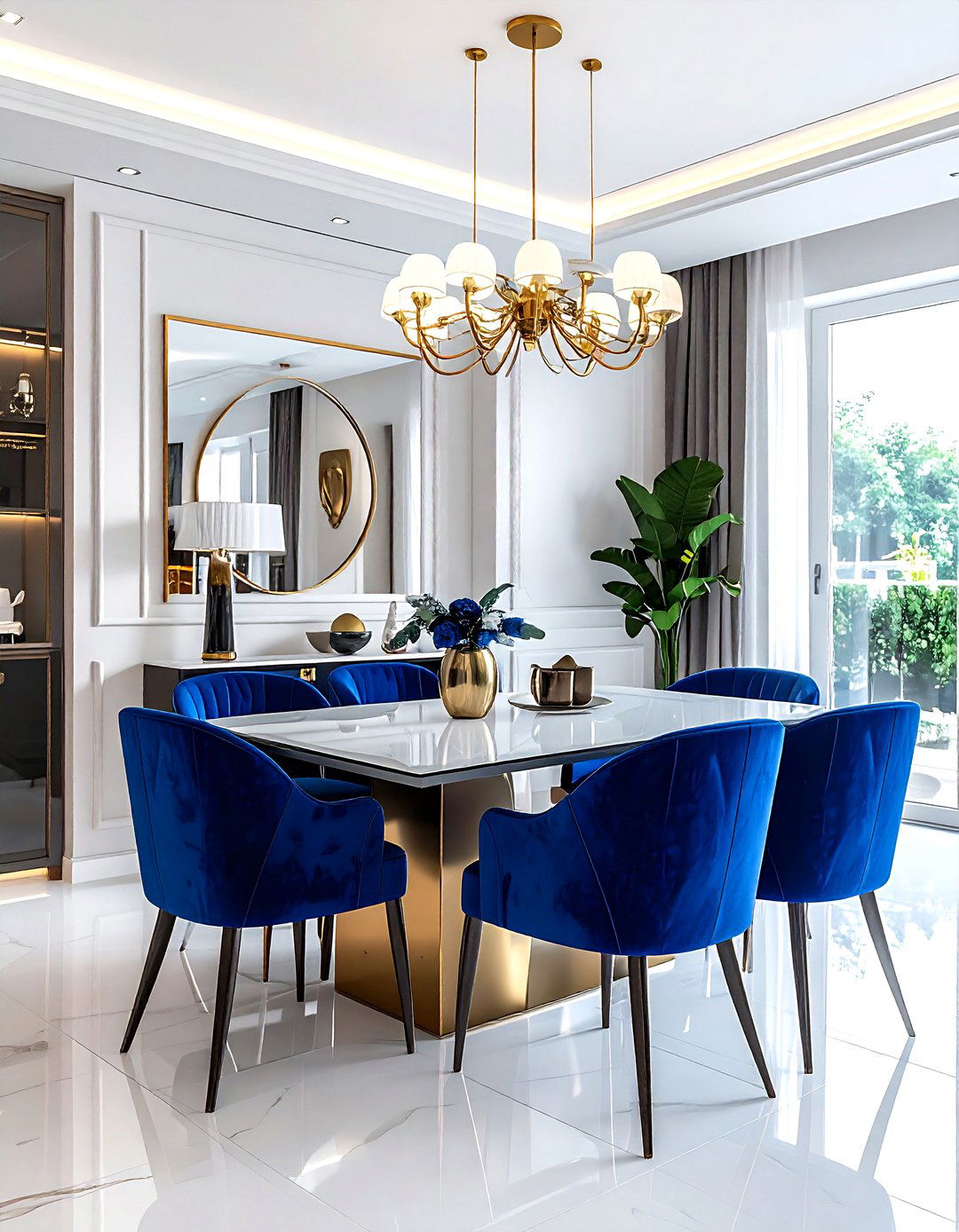 Velvet chair dining room - 30 dining room decorating tips