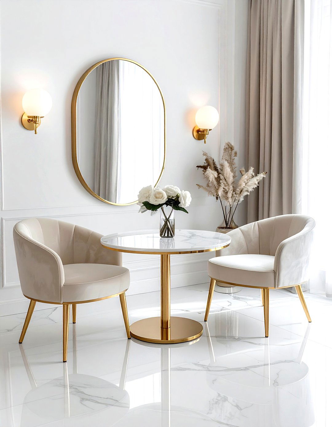 Velvet chair with gold legs - 30 velvet dining room ideas