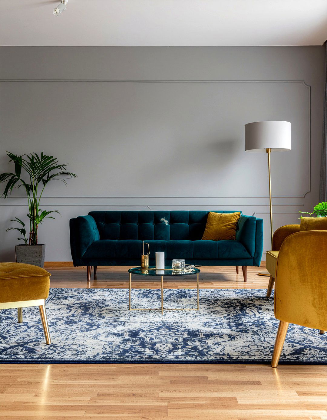 Velvet colorful living room - 30 colorful living room ideas