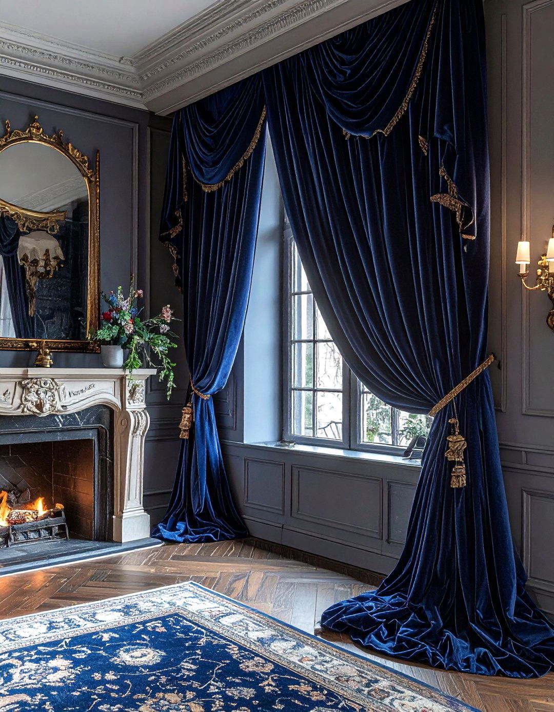 Velvet curtains - 30 living room window treatments