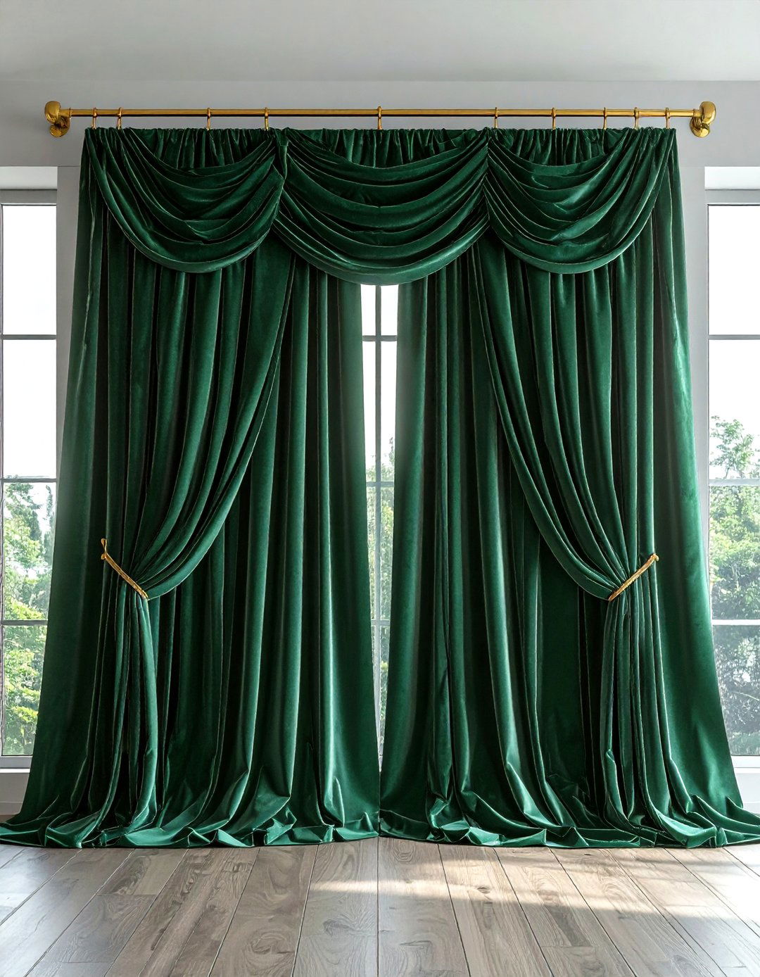 Velvet curtains - 30 retro home decor ideas