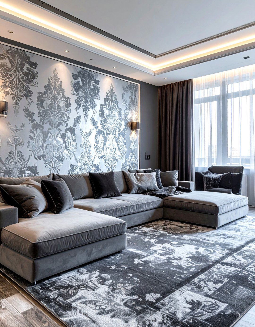 Velvet damask wallpaper - 30 damask wallpaper ideas