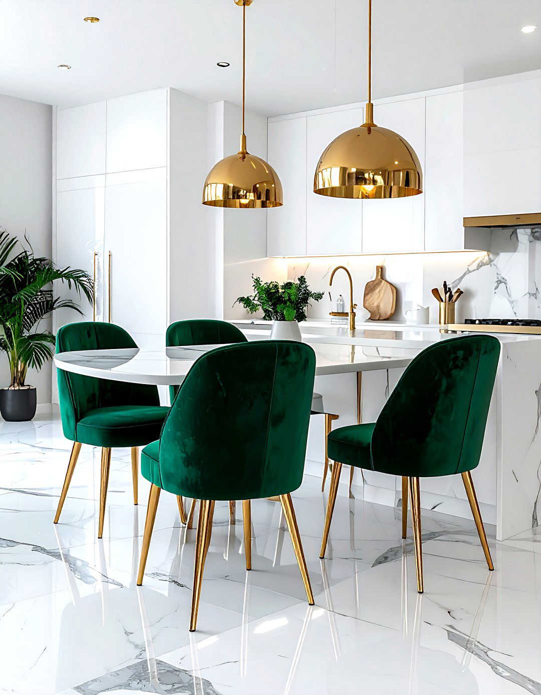 Velvet dining chair - 30 kitchen chair ideas